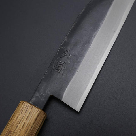 Kawamuki White Steel #1 Kurouchi Yaki Urushi Handle 100mm (3.9”)-[Musashi]-[Japanese-Kitchen-Knives]