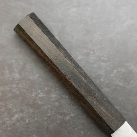 Kengata Petty VG-10 Damascus Ashwood Handle 145mm (5.7”)-[Musashi]-[Japanese-Kitchen-Knives]