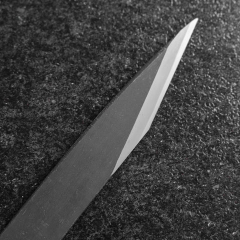 Kiridashi Knife Blue Steel #1 Polished Stainless Handle 55mm With Paulownia Wooden Box (2.2”)-[Musashi]-[Japanese-Kitchen-Knives]