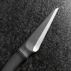 Kiridashi Knife D2 Polished Stainless Bamboo Joint Design Handle 75mm With Leather Sheath (2.7”)-[Musashi]-[Japanese-Kitchen-Knives]