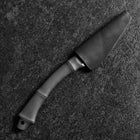Kiridashi Knife D2 Polished Stainless Bamboo Joint Design Handle 75mm With Leather Sheath (2.7”)-[Musashi]-[Japanese-Kitchen-Knives]