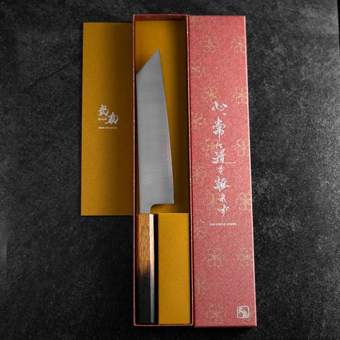 Kiritsuke 440C Polished Yaki Urushi Handle 210mm (8.3”)-[Musashi]-[Japanese-Kitchen-Knives]