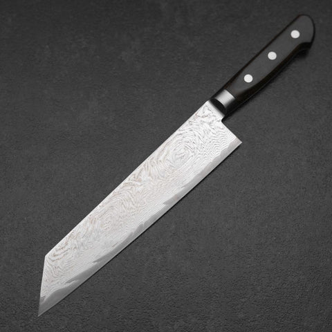 Kiritsuke AUS-10 Damascus Brown Western Handle 210mm-[Musashi]-[Japanese-Kitchen-Knives]