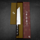Kiritsuke AUS-10 Damascus Brown Western Handle 210mm-[Musashi]-[Japanese-Kitchen-Knives]