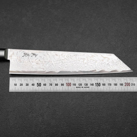 Kiritsuke AUS-10 Damascus Red Western Handle 210mm-[Musashi]-[Japanese-Kitchen-Knives]