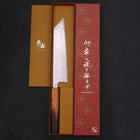 Kiritsuke AUS-10 Mirror Tsuchime Damascus Yaki Urushi Handle 210mm (8.3”)-[Musashi]-[Japanese-Kitchen-Knives]