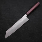 Kiritsuke AUS-10 Nashiji Damascus Purple Urushi Handle 210mm (8.3”)-[Musashi]-[Japanese-Kitchen-Knives]