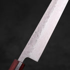 Kiritsuke AUS-10 Nashiji Damascus Purple Urushi Handle 210mm (8.3”)-[Musashi]-[Japanese-Kitchen-Knives]