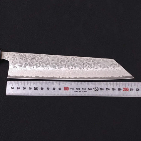 Kiritsuke AUS-10 Tsuchime Damascus Buffalo Magnolia Handle 210mm (8.3”)-[Musashi]-[Japanese-Kitchen-Knives]