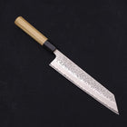Kiritsuke AUS-10 Tsuchime Damascus Buffalo Magnolia Handle 210mm (8.3”)-[Musashi]-[Japanese-Kitchen-Knives]