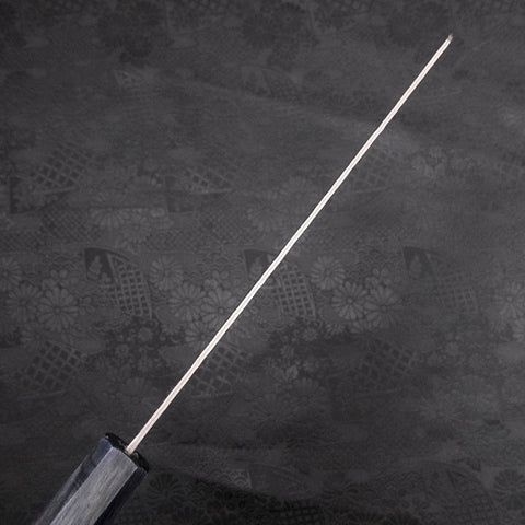 Kiritsuke AUS-10 Tsuchime Damascus Dark-Blue Urushi Handle 210mm (8.3”)-[Musashi]-[Japanese-Kitchen-Knives]