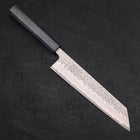 Kiritsuke AUS-10 Tsuchime Damascus Dark-Blue Urushi Handle 210mm (8.3”)-[Musashi]-[Japanese-Kitchen-Knives]