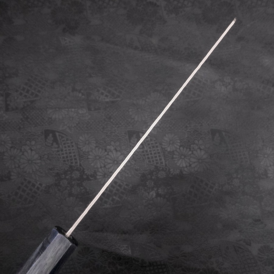 Kiritsuke AUS-10 Tsuchime Damascus Dark-Blue Urushi Handle 210mm-[Musashi]-[Japanese-Kitchen-Knives]