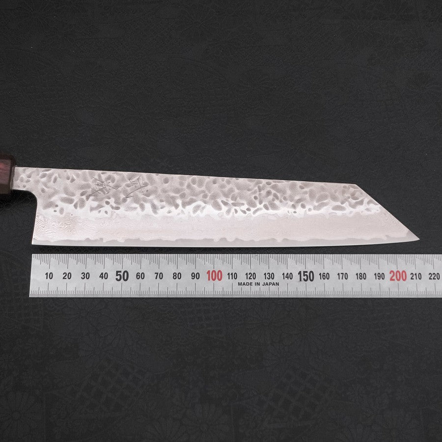 切付 AUS-10 槌目ダマスカス 紫柄 210mm – MUSASHI