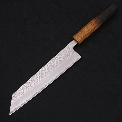 Kiritsuke AUS-10 Tsuchime Damascus Yaki Urushi Handle 210mm (8.3”)-[Musashi]-[Japanese-Kitchen-Knives]
