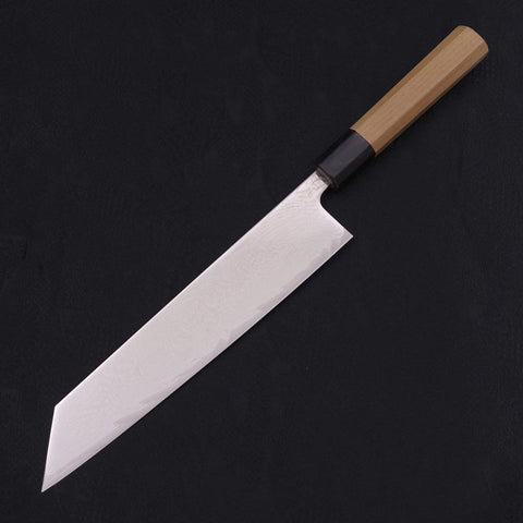 Kiritsuke AUS-10 Wave Nickel Damascus Buffalo Magnolia Handle 240mm (9.4”)-[Musashi]-[Japanese-Kitchen-Knives]