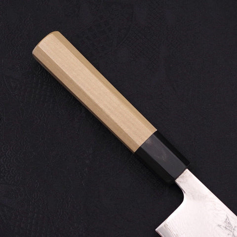 Kiritsuke AUS-10 Wave Nickel Damascus Buffalo Magnolia Handle 240mm (9.4”)-[Musashi]-[Japanese-Kitchen-Knives]