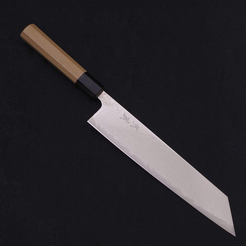 Kiritsuke AUS-10 Wave Nickel Damascus Buffalo Magnolia Handle 240mm (9.4”)-[Musashi]-[Japanese-Kitchen-Knives]