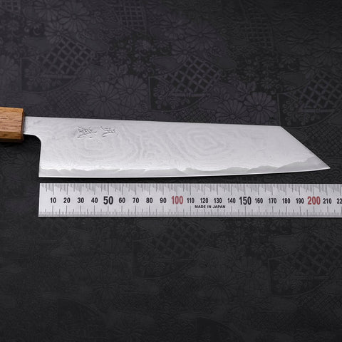 Kiritsuke AUS-10 Wave Nickel Damascus Yaki Urushi Handle 210mm (8.3”)-[Musashi]-[Japanese-Kitchen-Knives]