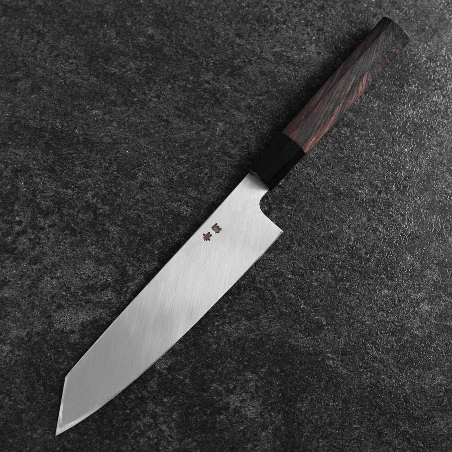 牛刀 青紙1号 墨流し 黒檀水牛柄 240mm – MUSASHI