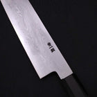 Kiritsuke Blue Steel #1 Suminagashi Buffalo Ebony Handle 200mm (7.9”)-[Musashi]-[Japanese-Kitchen-Knives]