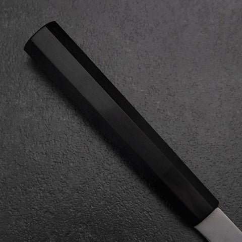 Kiritsuke Blue Steel #2 Damascus Buffalo Ebony Handle 200mm (7.9”)-[Musashi]-[Japanese-Kitchen-Knives]
