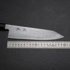 Kiritsuke Blue Steel #2 Damascus Buffalo Ebony Handle 200mm-[Musashi]-[Japanese-Kitchen-Knives]