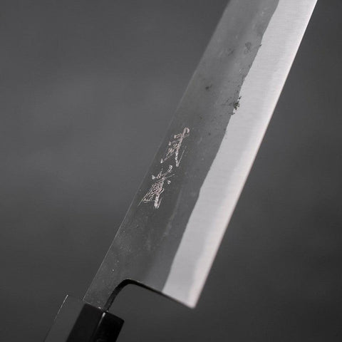Kiritsuke Blue Steel #2 Kurouchi Buffalo Ebony Handle 210mm (8.3”)-[Musashi]-[Japanese-Kitchen-Knives]