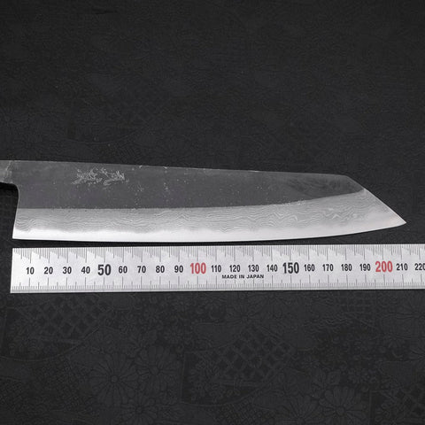 Kiritsuke Blue Steel #2 Kurouchi Damascus Buffalo Ebony Handle 210mm (8.3”)-[Musashi]-[Japanese-Kitchen-Knives]