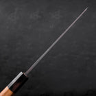 Kiritsuke Blue Steel #2 Kurouchi Damascus Buffalo Teak Handle 210mm (8.3”)-[Musashi]-[Japanese-Kitchen-Knives]