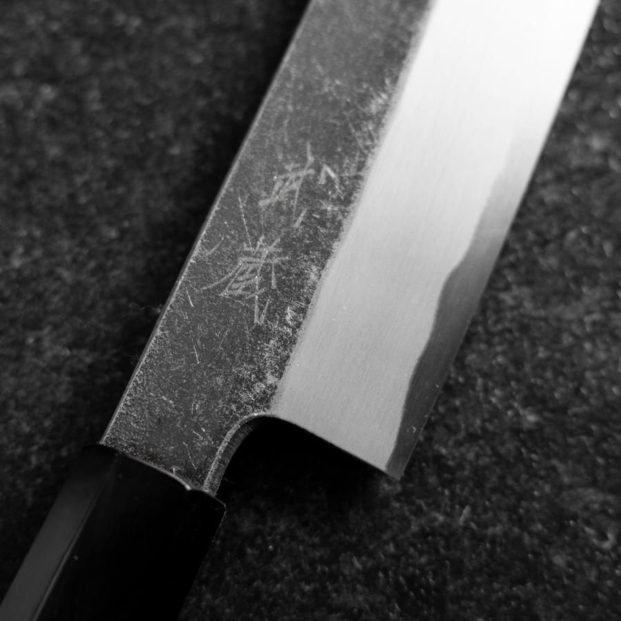 切付 青紙2号 黒打 ダマスカス 黒檀水牛柄 210mm – MUSASHI