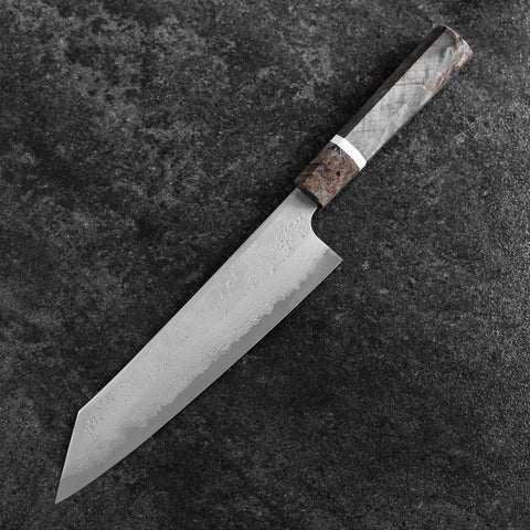 Kiritsuke Blue Steel #2 Nashiji Damascus Maple Handle 230mm (9.0”)-[Musashi]-[Japanese-Kitchen-Knives]