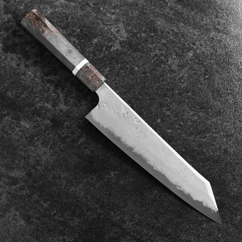 Kiritsuke Blue Steel #2 Nashiji Damascus Maple Handle 230mm (9.0”)-[Musashi]-[Japanese-Kitchen-Knives]