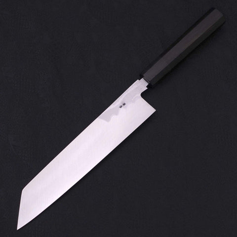 Kiritsuke Blue Steel #2 Suminagashi Buffalo Ebony Handle 240mm (9.4”)-[Musashi]-[Japanese-Kitchen-Knives]