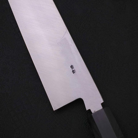 Kiritsuke Blue Steel #2 Suminagashi Buffalo Ebony Handle 270mm (10.6”)-[Musashi]-[Japanese-Kitchen-Knives]