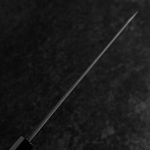 Kiritsuke Blue Super Kurouchi Damascus Buffalo Ebony Handle 210mm-[Musashi]-[Japanese-Kitchen-Knives]