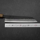 Kiritsuke Blue Super Kurouchi Tsuchime Oak Handle 210mm (8.3”)-[Musashi]-[Japanese-Kitchen-Knives]