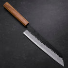 Kiritsuke Blue Super Kurouchi Tsuchime Oak Handle 210mm (8.3”)-[Musashi]-[Japanese-Kitchen-Knives]