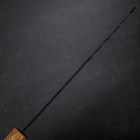 Kiritsuke Blue Super Kurouchi Tsuchime Oak Handle 210mm-[Musashi]-[Japanese-Kitchen-Knives]