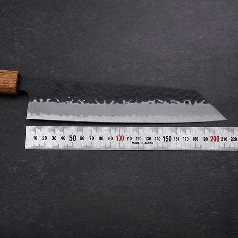 Kiritsuke Blue Super Kurouchi Tsuchime Oak Handle 210mm-[Musashi]-[Japanese-Kitchen-Knives]