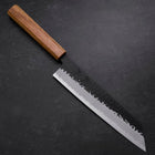 Kiritsuke Blue Super Kurouchi Tsuchime Oak Handle 210mm-[Musashi]-[Japanese-Kitchen-Knives]