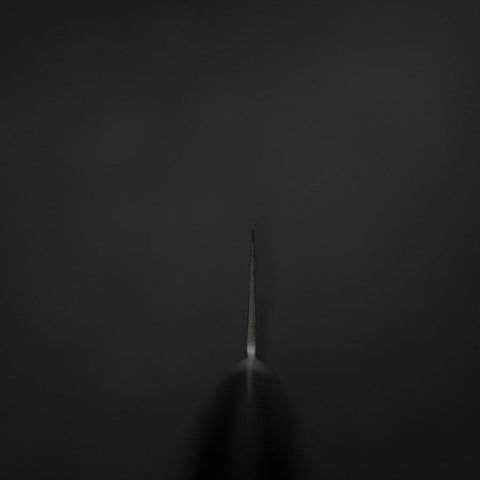 Kiritsuke Blue Super Tsuchime Black Western Handle 210mm-[Musashi]-[Japanese-Kitchen-Knives]