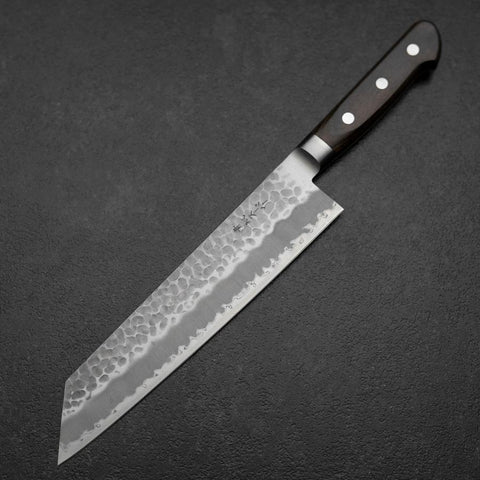 Kiritsuke Blue Super Tsuchime Brown Western Handle 210mm-[Musashi]-[Japanese-Kitchen-Knives]