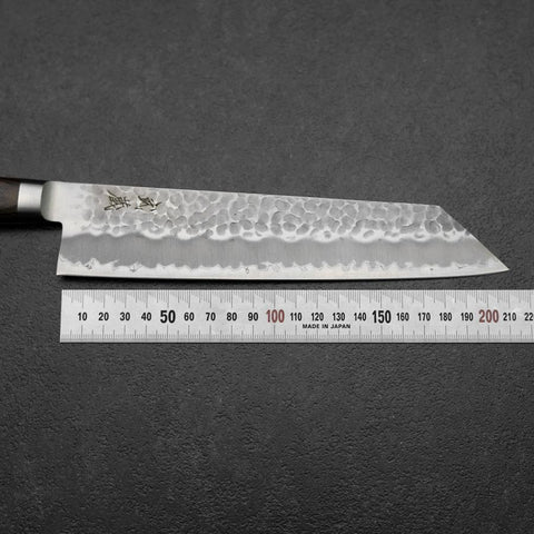 Kiritsuke Blue Super Tsuchime Brown Western Handle 210mm-[Musashi]-[Japanese-Kitchen-Knives]