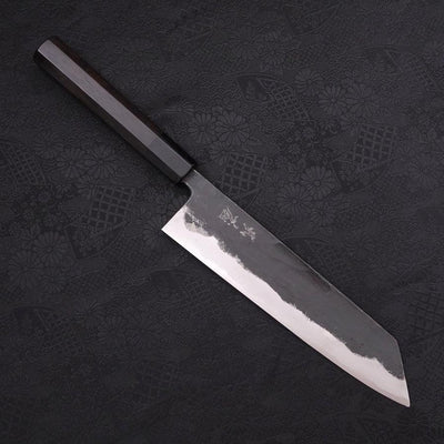 Kiritsuke Blue steel #1 Kurouchi Buffalo Ebony Handle 210mm-Blue steel #1-Kurouchi-Japanese Handle-[Musashi]-[Japanese-Kitchen-Knives]