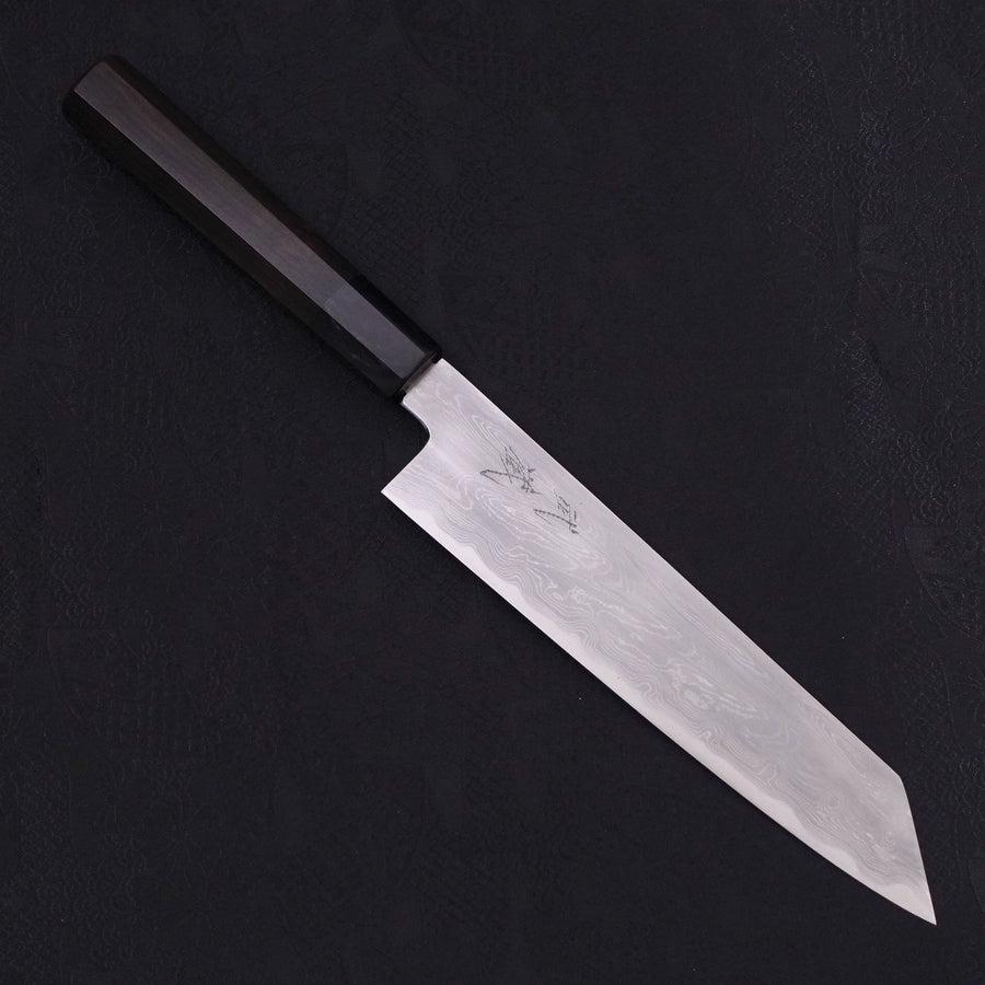 Kiritsuke Blue steel #1 Suminagashi Buffalo Ebony Handle 200mm-Blue steel #1-Suminagashi-Japanese Handle-[Musashi]-[Japanese-Kitchen-Knives]