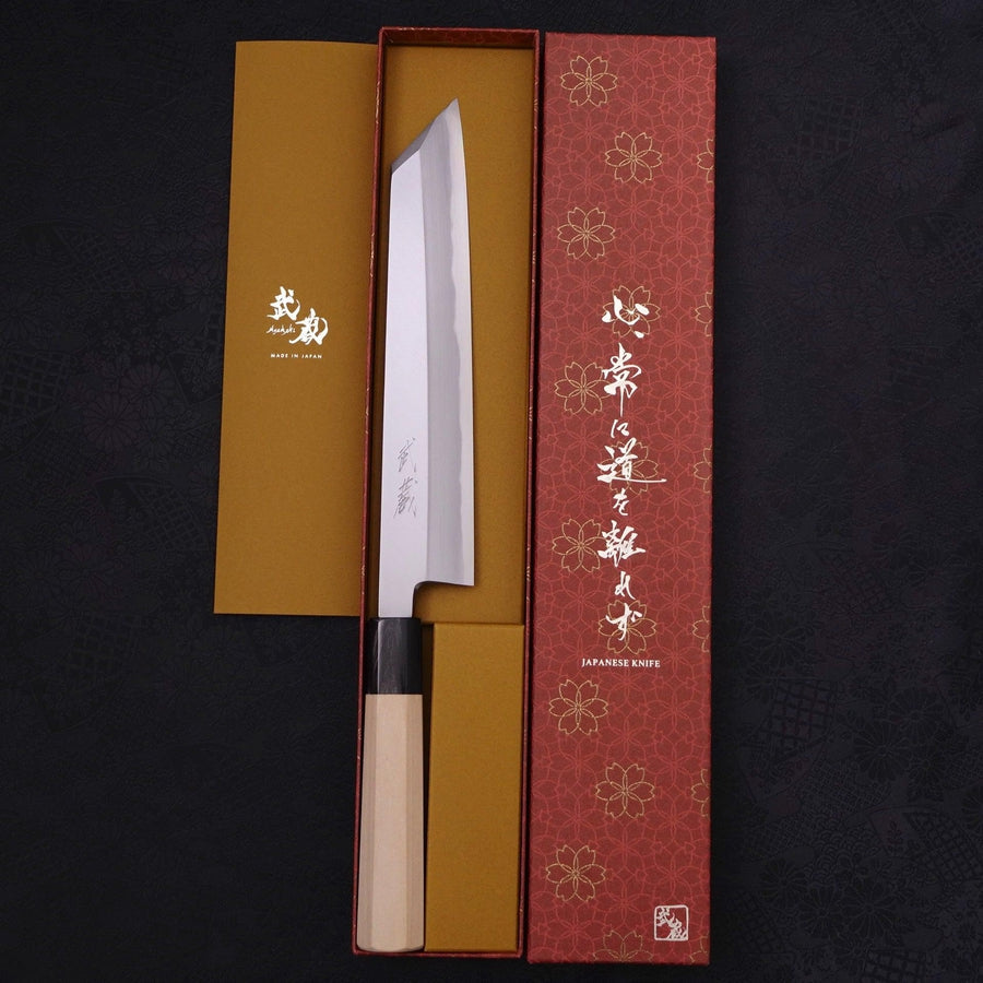 切付 片刃 青紙2号 霞 朴木八角水牛柄 240mm – MUSASHI