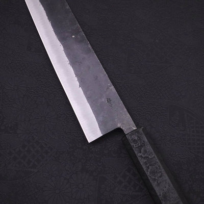 Kiritsuke Blue steel #2 Kurouchi Black Ishime Urushi Handle 210m-Blue steel #2-Kurouchi-Japanese Handle-[Musashi]-[Japanese-Kitchen-Knives]