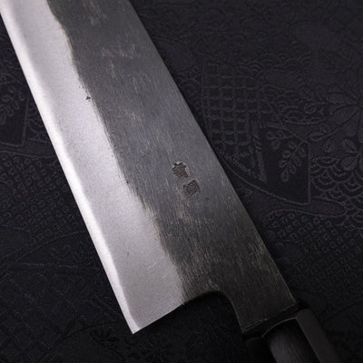 Kiritsuke Blue steel #2 Kurouchi Chokin Dragon Buffalo Ebony Handle 210mm-Blue steel #2-Kurouchi-Japanese Handle-[Musashi]-[Japanese-Kitchen-Knives]
