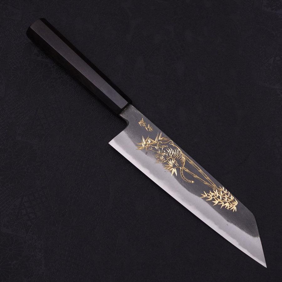 切付 青紙2号 黒打 虎-竹 黒檀水牛柄 210mm – MUSASHI
